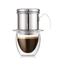 ROKENE Coffee Filter Press Stainless Steel Vietnamese Coffee Filter Set Best Coffee Dripper for Home/Kitchen/Office/Outdoor