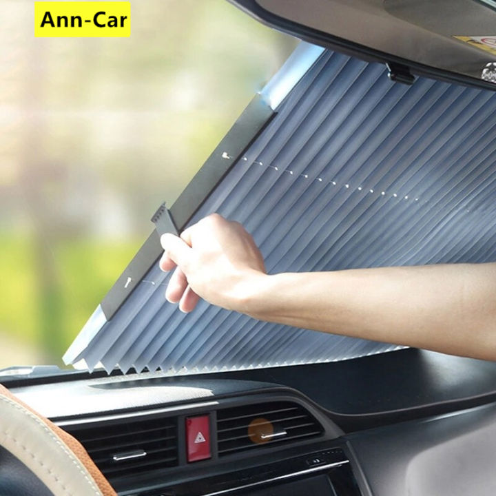 【ann Car】car Window Sunshade Car Sun Shade Cover Retractable Windshield Sunshade Cover Shield