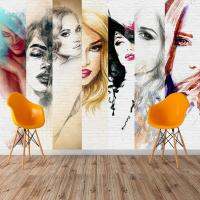 Female Hair Salon Faces-Wallpaper