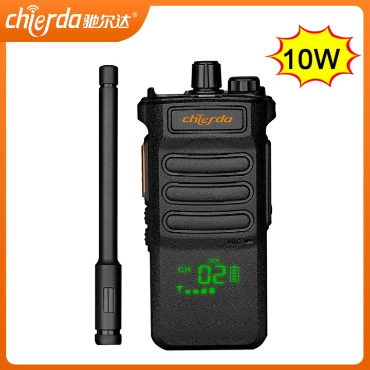 chierda-cd108มินิเครื่องส่งรับวิทยุแบบชาร์จเครื่องส่งรับวิทยุ10วัตต์ระยะยาวแบบพกพาสองทางวิทยุแฮมวิทยุ-uhf-vhf-สำหรับการล่าสัตว์