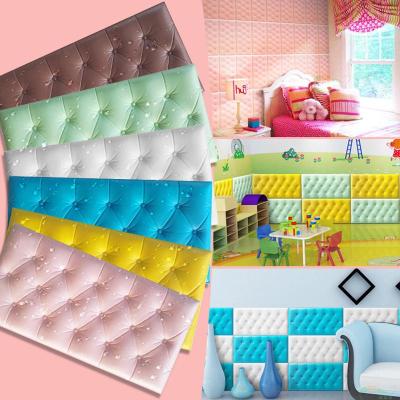 70x35cm 3D Waterproof Foam Self Adhesive Wall Sticker For Living Room Bedroom Children Anti-collision Protectors Wallpaper