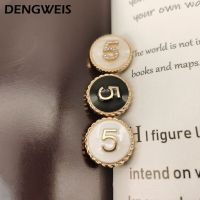 Five Number Round Metal Luxury Sewing Accessories Button For Clothing Coat Accessory Handmade DIY Material Decoration 6pcs/lot Haberdashery