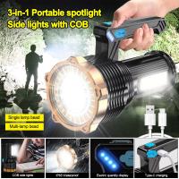 Led Flashlight Strong Spotlight For Hunting Searchlight 200W 3in1 Led Flashlight Spotlight Powerful Rechargeable Led Flashlight Rechargeable  Flashlig