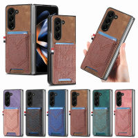 สำหรับ Samsung Galaxy Z Fold5 Fold5 ZFold 5 ZFold5 Samsung Z Fold5 5G 2023เคสโทรศัพท์หนังสุดหรูสไตล์คาวบอยย้อนยุคพร้อมการ์ดปลอกหุ้มกระเป๋าสตางค์ชั้นเคสกันกระแทก