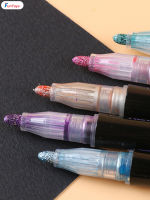 FunToys ปากการ่างเส้นคู่สี12/24สีปากกาปากกาเขียนแวววาวสำหรับการ์ดคริสต์มาสโปสเตอร์จองเศษ
