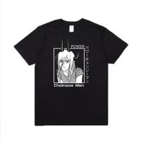 Chainsaw Man Funny Tshirt Men Anime Cotton Cute Power T Shirt Clothes Tees