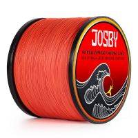 JOSBY 4 Strands 1000M PE Braided Fishing Line Saltwater Weave Carp Fish Cord Pesca Wire Super Strong Orange  Multicolor Color Accessories