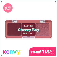 Cathy Doll Cheers Around Trio Eye Palette [2g x 3Colors] #06 Cherry Bay เคที่ ดอลล์ พาเลทอายแชโดว์ 3 เนื้อสัมผัสในพาเลทเดียว