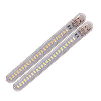 ไฟ LED ขนาดเล็ก1ชิ้น/2ชิ้น USB ไฟอ่านหนังสือ24 LED 5V มือสีขาว/SMD5730หลอดไฟให้ความร้อน12W