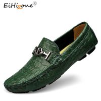 EsHi Men Cow Leather Shoes Casual Loafers Moccasin Men Loafers Shoes Luxury Men Handmade Shoes Plus Size 48 49 50