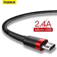 Baseus สายเคเบิล micro usb 2.4 แอมป์ ชาร์จไฟได้อย่างรวดเร็ว 0.5 ม. 1 ม. 2 ม. สำหรับ xiaomi redmi samsung