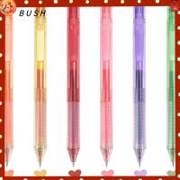 BUSH 6PCS 0.5มม. ปากกาเจล ของขวัญสำหรับเด็ก พลาสติกทำจากพลาสติก ปากกาเติมสีดำ ของใหม่ ปากกาลูกลื่น ออฟฟิศสำหรับทำงาน