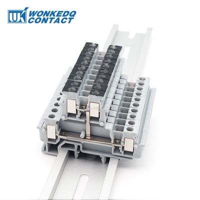 ﺴ 5Pcs MBKKB 2.5-PV Screw Connectors Double Level Connductor With Equipotential Bonder UK Din Rail Terminal Block MBKKB2.5-PV