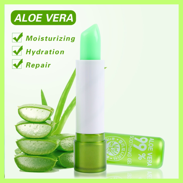 Aloe Vera Lipstick Moisturizing Lip Tint Color Changing Lip Balm