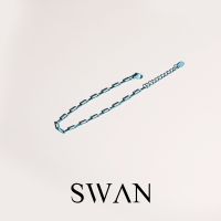 Swan - Color Small Oval Chain Bracelet สร้อยข้อมือเงินแท้ สีสันสดใสเงินแท้ ชุบสี color coat ใส่แล้วไม่แพ้