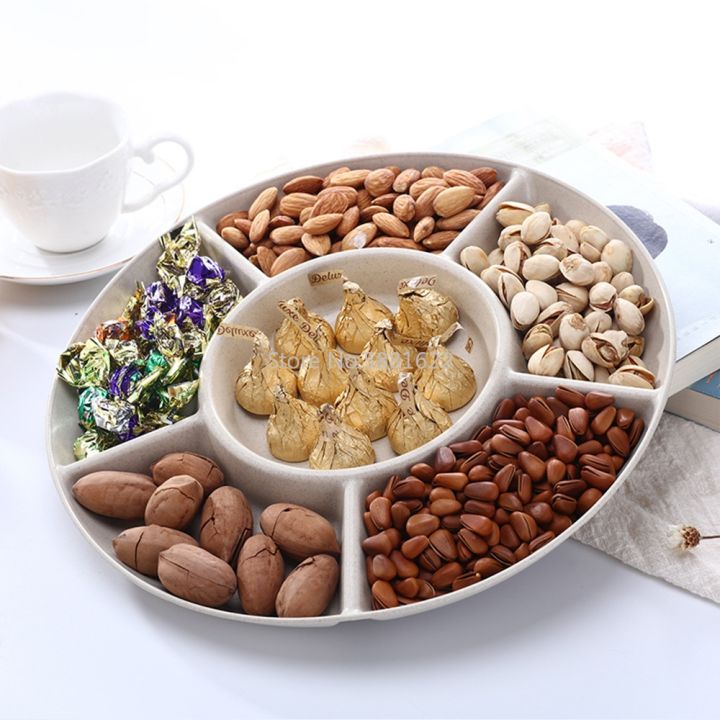 nut-serving-platter-fruit-tray-candy-snacks-server-dish-party-christmas-living-room-home-dry-fruits-plate-food-storage-box-1pc