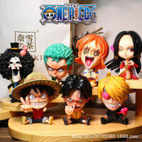 รุ่น Q หัวโต One Piece Luffy Solon Sanji Na Meidi เครื่องประดับตกแต่งเคสรถทำด้วยมือ