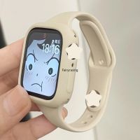 แทนที่สายซิลิโคนสำหรับสายคาด Apple Watch 49มม. Ultra 44มม. 40มม. 41มม. 42มม. 38 44 45มม. สำหรับ Iwatch Series 7 8 Se 1 2 3 4 5 6สายนาฬิกาบาง