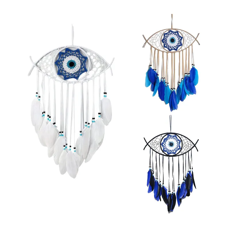 The Macrame Corridor Hand Knitted Evil Eye Dream Catcher Price in India -  Buy The Macrame Corridor Hand Knitted Evil Eye Dream Catcher online at