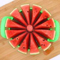 【CC】✁№✒  High-quality Watermelon Slicer 12 Piece Safe Fruit Cutter with Non-Slip Handle Slicing Supply