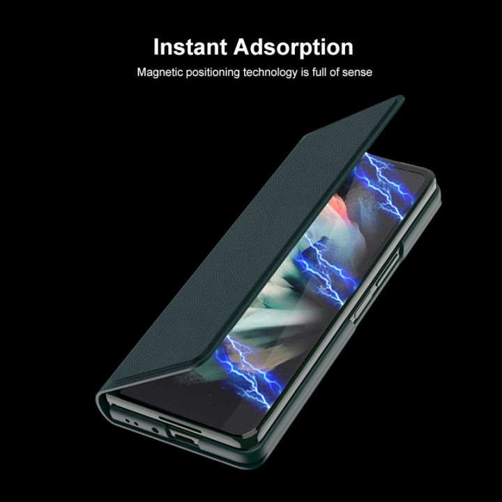 front-glass-with-magnetic-flip-leather-case-for-samsung-galaxy-z-fold-3-drop-resistant-bracket-kickstand-cover-for-z-fold3w22