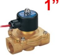 โซลินอยด์ปิดเปิดวาวล์น้ำด้วยไฟฟ้า Electric Solenoid Valve Magnetic 220V Water Air Inlet Flow New Switch 1"