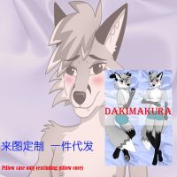 Dakimakura อะนิเมะ Fox Boy Fury พิมพ์สองด้านชีวิตขนาดปลอกหมอนร่างกาย