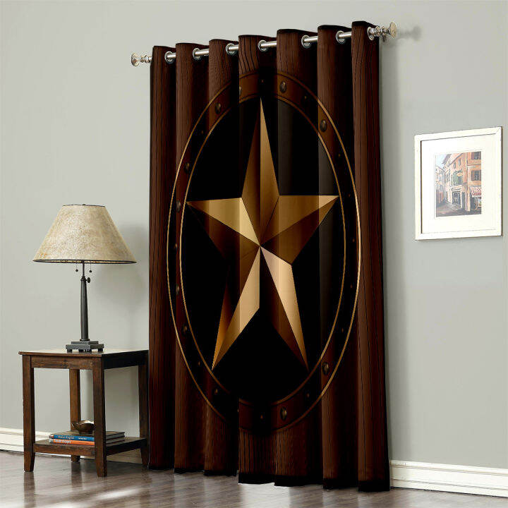 vintage-shiny-star-badge-with-wood-grain-background-window-treatments-curtains-valance-curtain-lights-bathroom-home-decor