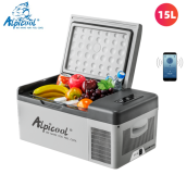 Tủ lạnh mini dùng trong nhà và trên ô tô, xe hơi Alpicool C15 công suất 45W, dung tích 25 lít