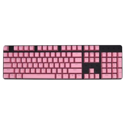 104Pcs ABS Backlit Keycap โปรไฟล์ OEM การฉีดขึ้นรูปสองสีสำหรับปุ่มคีย์สำหรับคีย์บอร์ดสำหรับเล่นเกม MX Switc