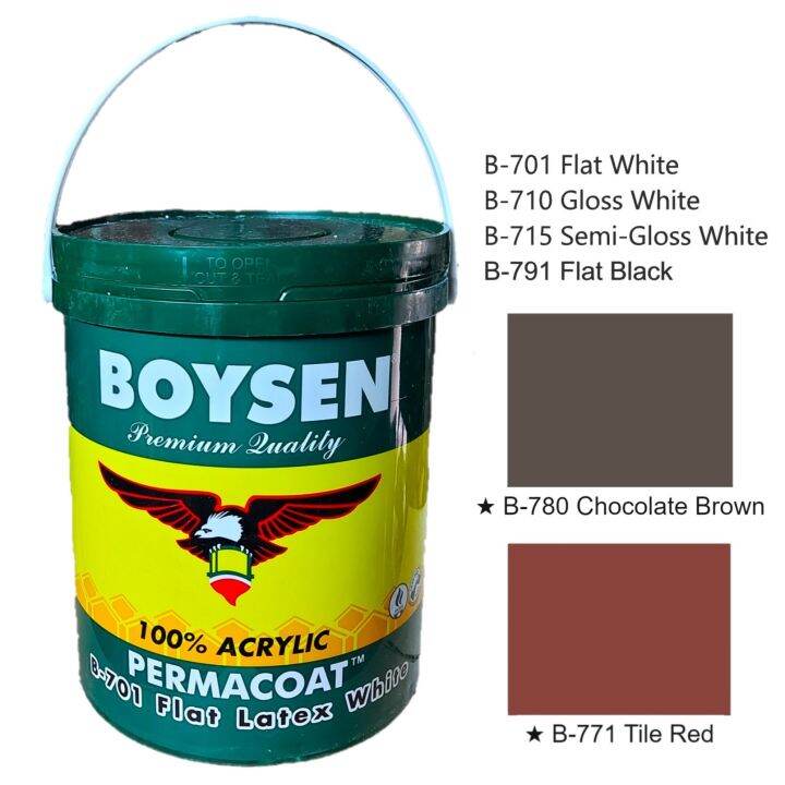 Boysen Permacoat Latex White ( 701 Flat, 715 Semi-gloss, 710 Gloss, 771 ...