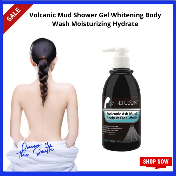 Volcanic Mud Shower Gel Whitening Body Wash Moisturizing Hydrate Remove