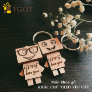 MÓC KHÓA GỖ KHẮC TÊN - MIỄN PHÍ KHẮC CHỮ THEO YÊU CẦU