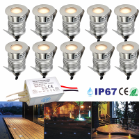 IP67กันน้ำ LED Underground Light 1W กลางแจ้ง Ground Garden Path ชั้นฝัง Yard Spot โคมไฟภูมิทัศน์พร้อม Driver 100-265V *