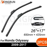 สำหรับที่ปัดน้ำฝนด้านหน้า Honda Odyssey 2009-2017ยางปัดน้ำฝน26 "+ 17" กระจกหน้ารถอุปกรณ์เสริม2013 2014 2015 2016