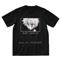 Hunter X Hunter เสื้อยืดผู้ชาย Hip Hop T เสื้อผ้าฝ้าย Hxh อะนิเมะมังงะ Killua Zoldyck Tshirt ที่ไม่ซ้ำกัน Tee Top Streetwear Harajuku คุณภาพสูงเสื้อยืด