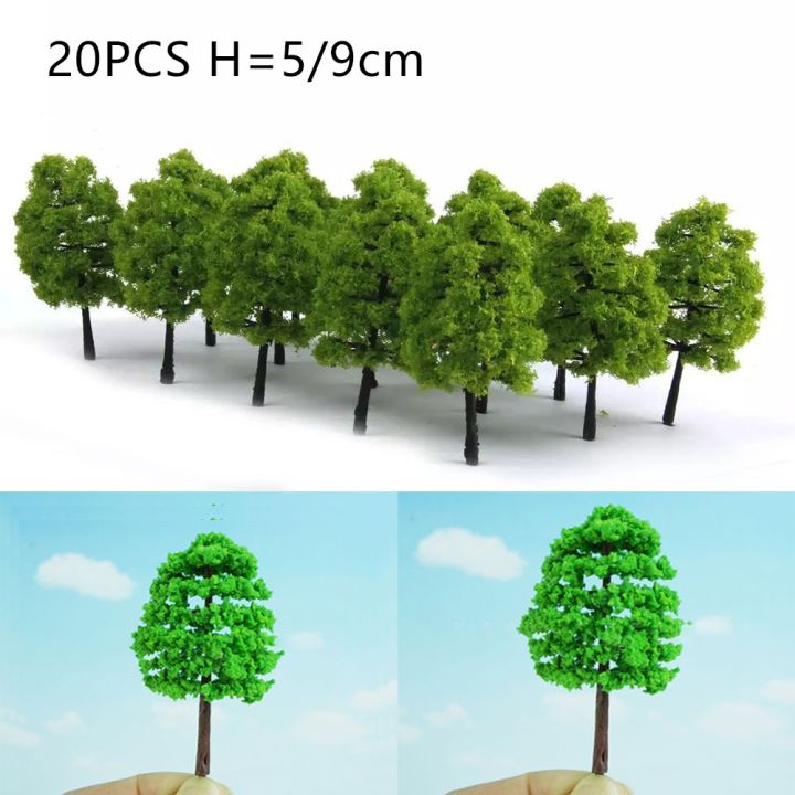 ต้นไม้จำลอง9-5ซม-20x-ฉากในสวนปรับแต่งได้ต้นไม้จำลองสำหรับรถไฟรถไฟ-diorama