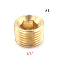 Wuyangmin 1/8 "1/4" 3/8 "1/2" NPT ทองเหลืองภายในน็อตหกเหลี่ยมซ็อกเก็ตปลั๊กท่อ