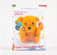 Tulip felting kit Palm-sized Mini Bear / เซ็ตใยขนแกะสำหรับงาน needle felting รูปน้องหมี แบรนด์ Tulip จากประเทศญี่ปุ่น (TSK0030e)