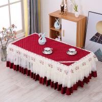 Cotton Polyester Lace Tablecloth Rectangle Home Coffee Tea Table Skirt Wedding Party Decor Table Cover for Dining Tablecloth