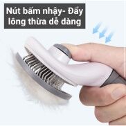 Lược chải lông chó mèo có nút bấm, đồ chải lồng chó mèo không làm đau mèo