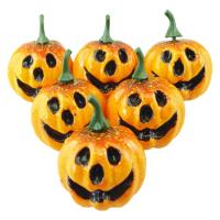 Foam Pumpkins For Crafts 6pcs Lifelike Ghostface Pumpkin Thanksgiving Decor Simulation Mini Pumpkins For Bedroom Kitchen Dining Room admired