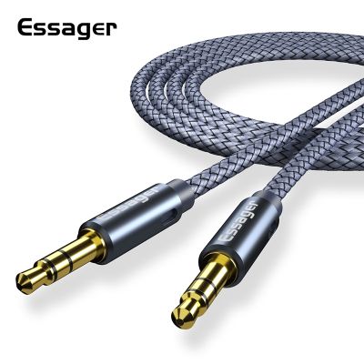 Essager Aux Cable Speaker Wire 3.5mm Jack Audio Cable For Car Headphone Adapter Jack 3.5 mm Speaker Cable For Microphone MP3 MP4