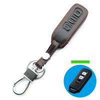 ◘∋♙ New Styles 100 leather car key cover For Honda Scoopy Vario Monkey PCX 125 150 153 2018 3 Buttons key case auto accessories