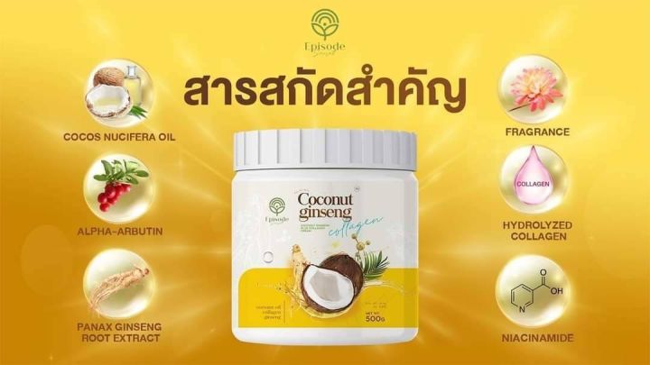 1-กระปุก-coconut-ginseng-cream-by-episode-secret-ครีมโสมมะพร้าวคอลลาเจน-สูตรใหม่-ปริมาณ-500-g-1-กระปุก