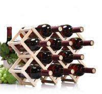 Foldable Wooden Wine Bottle Holder Wine Shelves Holds