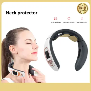 4D Smart Electric Cervical Neck Body Massager TENS Pulse Therapy Pain  Relief USB