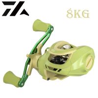 ZZOOI New High Quality Oil Green Light Weight Grip 3+1BB Fishing Reel 8kg Max Drag Power Saltwater Bass Baitcasting Fishing Wheel