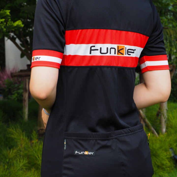 ผ่อน-0-เสื้อปั่นจักรยานผู้หญิง-funkier-stripe-collection