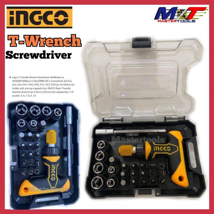 INGCO 24PCS T-Handle Wrench Screwdriver Set HKSDB0188 | Lazada PH